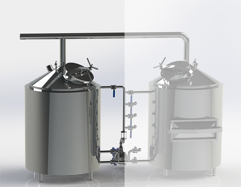 Mash-wort kettle 300 liters per brew