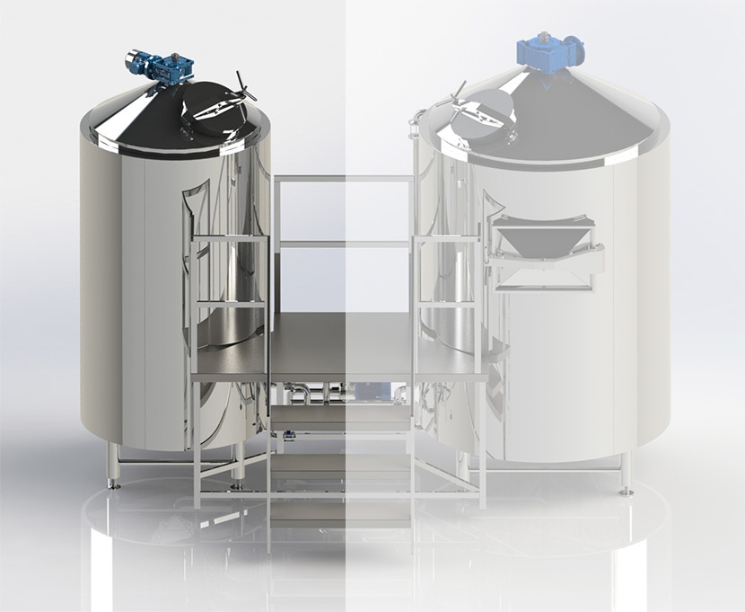 Mash-wort kettle 1000 liters per brew