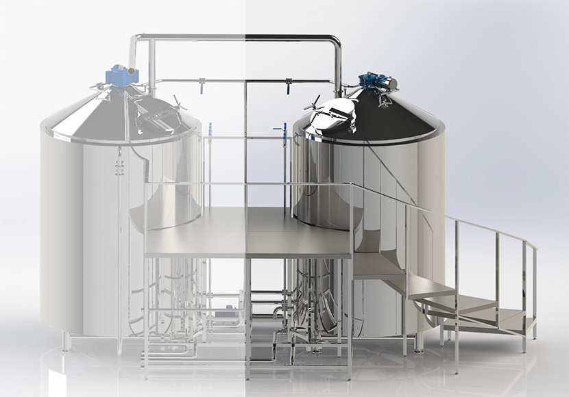 Mash-wort kettle 2000 liters per brew