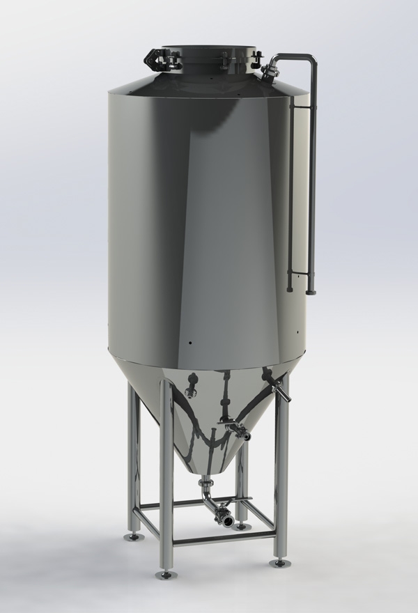 Cylinder-conical tank (CCT) 400 l. with top hatch