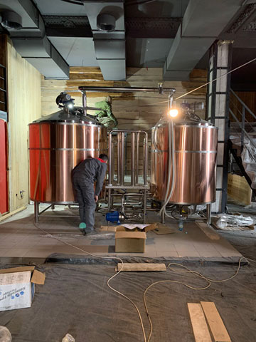 Copper plated 10hl brewhouse